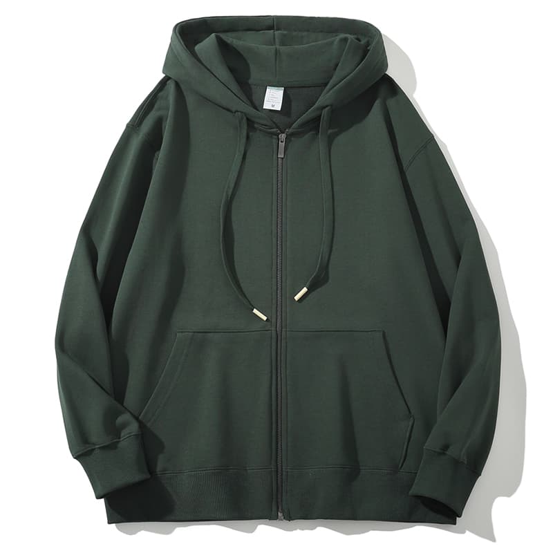 シンプル重ね着用ジップパーカー