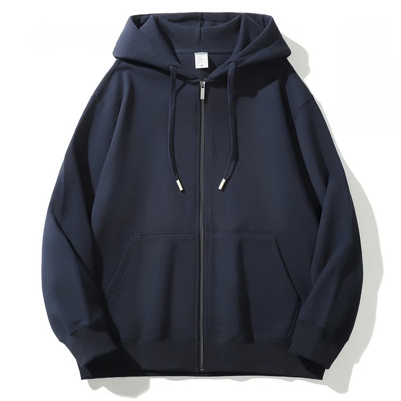 シンプル重ね着用ジップパーカー