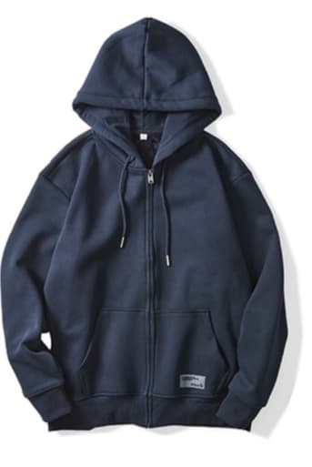 シンプル上質ジップパーカー
