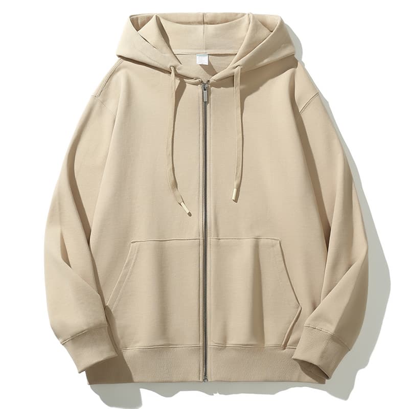 シンプル重ね着用ジップパーカー