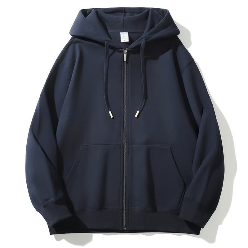 シンプル重ね着用ジップパーカー